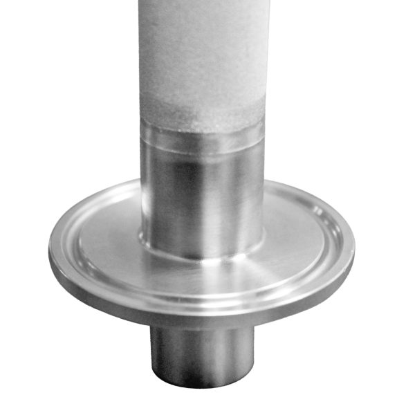 Carbonation Stone with 1.5" Tri Clamp, 316L Sanitary Stainless Steel 1/4" NPT Body 6" - 10" long